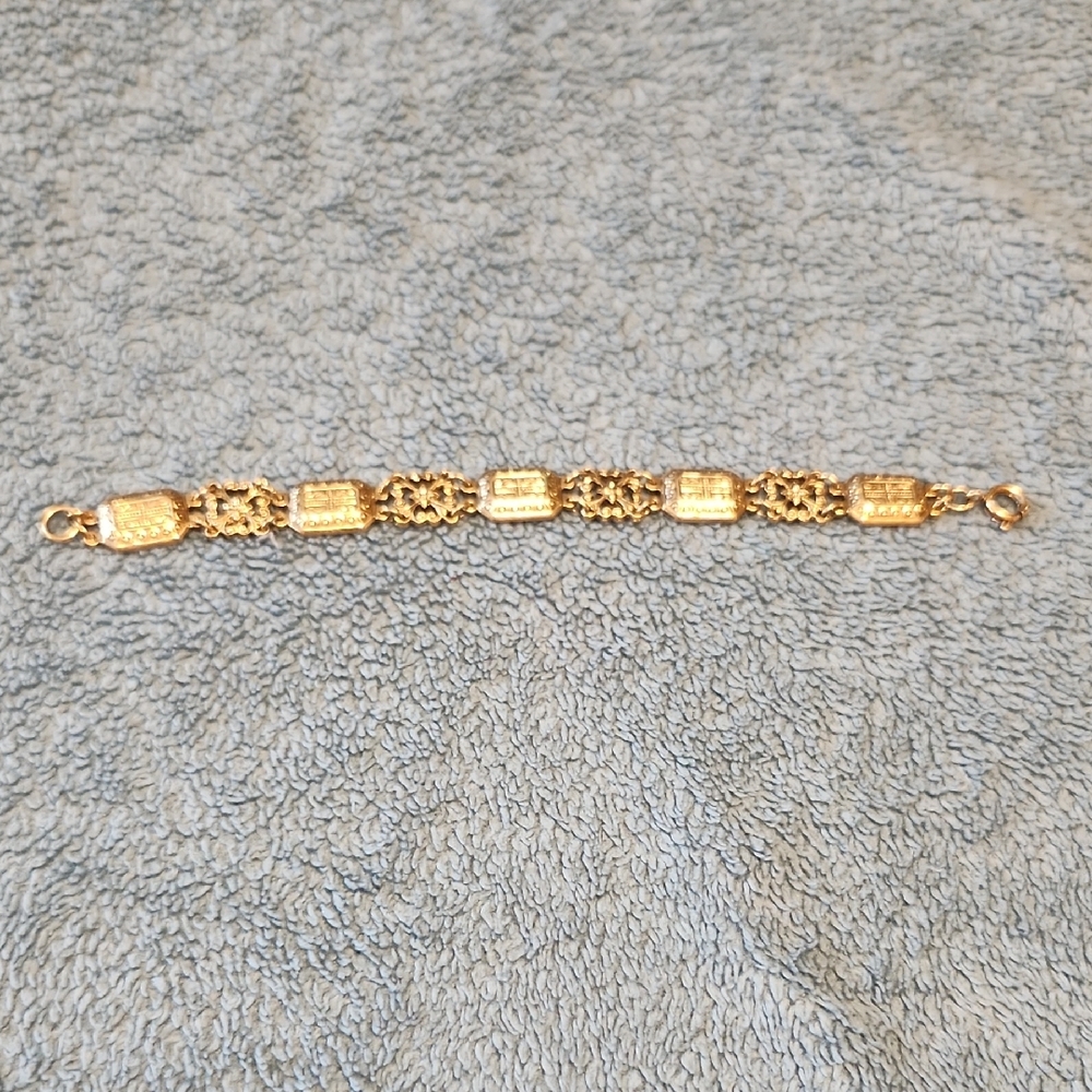 Gold-Tone Linked Tile Bracelet - Women's Fashion Bracelet